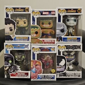 Bundle Of 6 Marvel Funko Pops